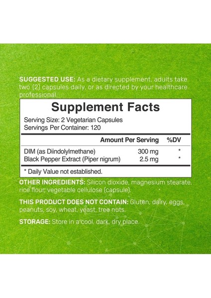 Dım With Black Pepper Extract 300MG, 240 Kapsül Usa Menşei- Dmmedicine'den modelleri