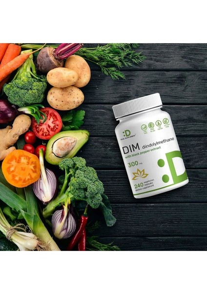 Dım With Black Pepper Extract 300MG, 240 Kapsül Usa Menşei- Dmmedicine'den fırsatları