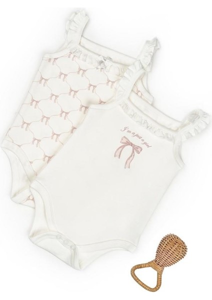 Bebek 2li Askılı Zıbın Body %100 Organik Pamuk - Bebek ve Yenidoğan SERISI-CSY8136