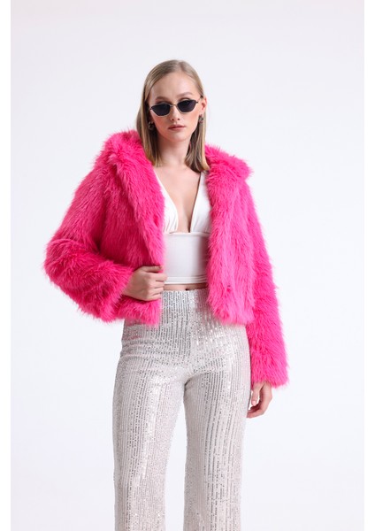 Kapüşonlu Kürk Crop Mont fiyatları