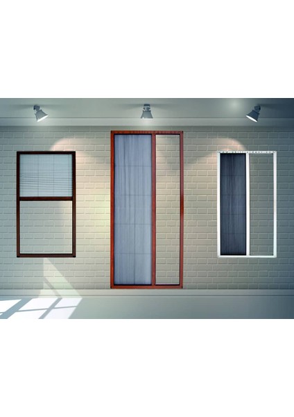 Plise Pileli Akordiyon Sürgülü Kapı Sinekliği 0-110 En, 0-220 Boy indirimleri