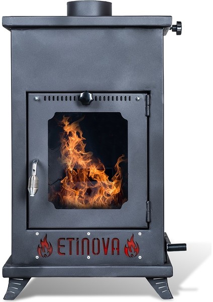 Eti-K6 Küçük Tarafı Camlı Fırınsız Odun ve Pelet Yakan Şömine Tipi Soba fiyatları