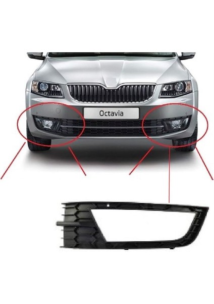 25 5E0807681X - Sis Lamba Izgarası Sol Octavia 13-16