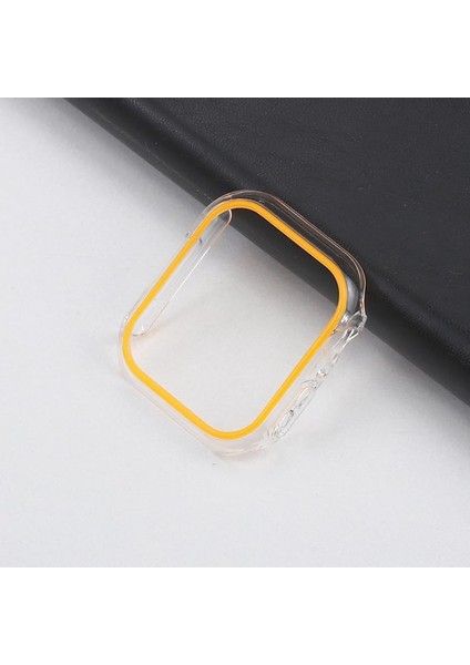 Apple Watch Se 3 Uyumlu Şeffaf Neon Detay Kasa ve Ekran Koruyucu Fosforlu Sert Pc Kasa modelleri