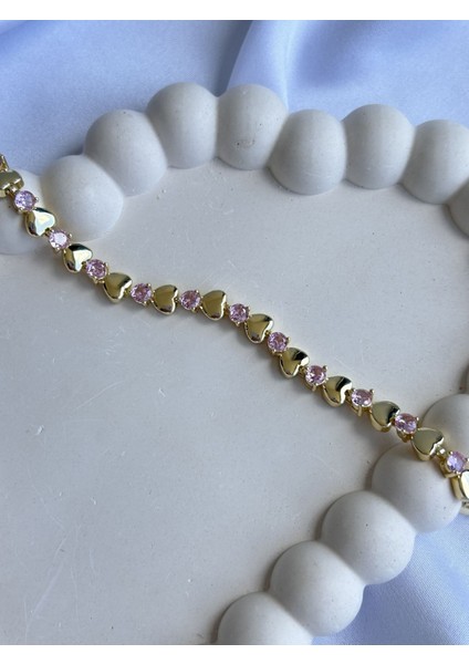 Pembe Zirkon Detaylı Bileklik fiyatları