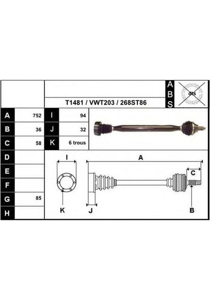 25 6Q0407272BHX - Aks Komple Sağ Aze-Azf-Ame-Atz-Aqw Fabıa