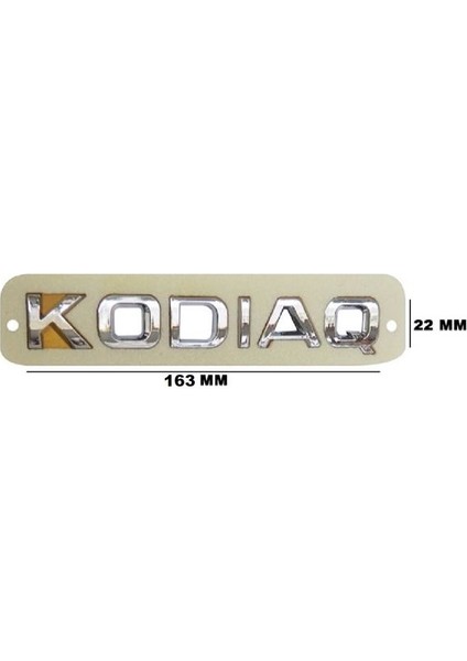 25 Mtj 9085 - Yazı (Kodiaq) Arka Krom (163MM) Kodiaq 17-23