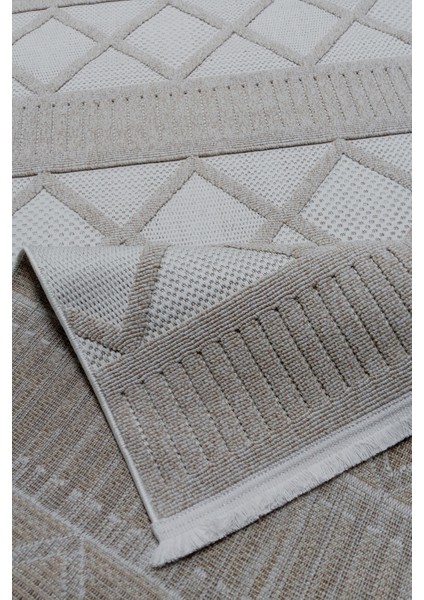 Bukle Soft Twister 0461G Bej-Beyaz Yolluk Salon Antre Koridor Halısı Yumuşak Dokuma Makine Halısı fırsatları