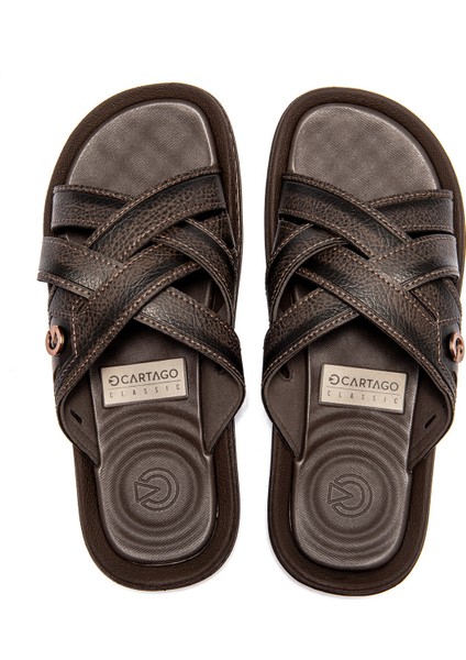 Essencial Slide Erkek Terlik Kahverengi 39/46 modelleri