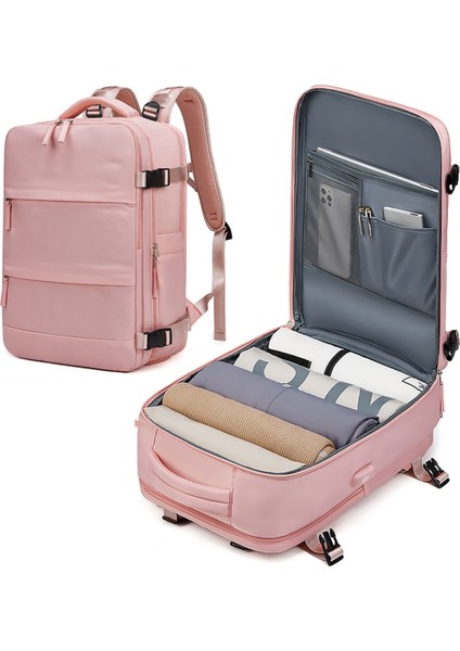 Su Geçirmez 16" Inç 30L Ayakkabı Bölmeli Seyahat Sırt Çantası - Laptop Bölmeli, USB Şarj Girişli fiyatları