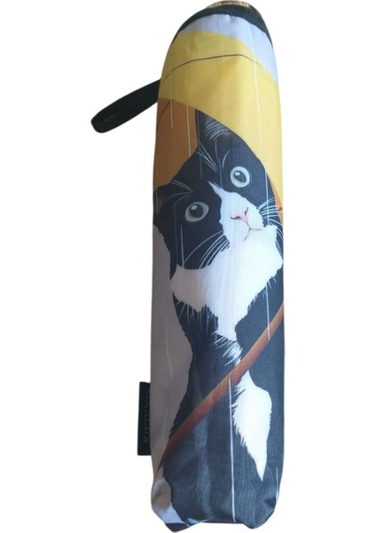 Kedi Desenli Şemsiye Rüzgara Dayanıklı Çanta Boy Bayan Şemsiyesi fiyatları