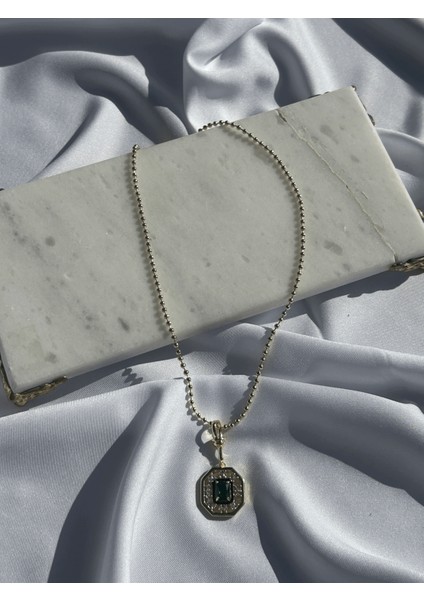 Yeşil Taşlı Serenay Kolye fiyatları