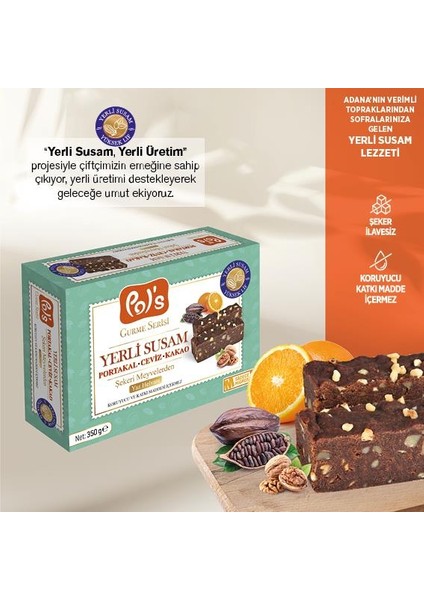 Yerli Susam Portakallı Cevizli Kakaolu Yaz Helvası 350 G