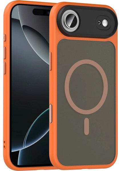 Apple iPhone 17 Air Kılıf Mat Arka Yüzey Wireless Şarj Özellikli Redclick Flet M-Safe Kapak