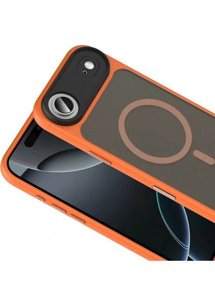 Apple iPhone 17 Air Kılıf Mat Arka Yüzey Wireless Şarj Özellikli Redclick Flet M-Safe Kapak modelleri