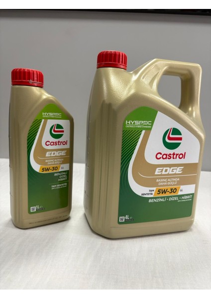 Edge 5W-30 Ll ( 4l+ 1l ) Motor Yağı (Üretim Tarihi 2025)