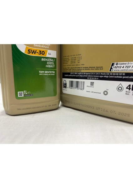 Edge 5W-30 Ll ( 4l+ 1l ) Motor Yağı (Üretim Tarihi 2025) modelleri