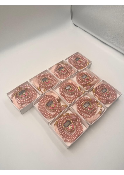 10 Adet Hediyelik Çeyizlik Şık Kutulu Tesbih ve Taşlı Zikirmatik Seti fırsatları