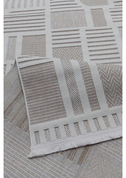 Bukle Soft Twister 0464G Bej-Beyaz Yolluk Salon Antre Koridor Halısı Yumuşak Dokuma Makine Halısı fırsatları