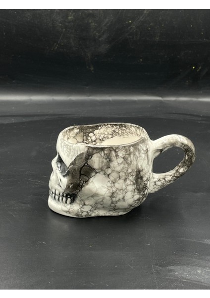 El Yapımı Kuru Kafa Seramik Espresso Bardağı – 150 ml | Siyah & Kırmızı | Dekoratif & Kullanışlı fiyatları