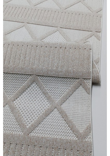 Bukle Soft Twister 0461G Bej-Beyaz Yolluk Salon Antre Koridor Halısı Yumuşak Dokuma Makine Halısı modelleri