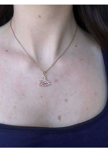 Gold Pembe Kuğu Kolye