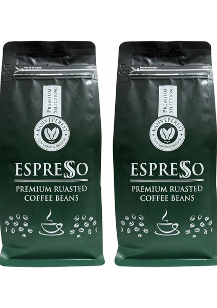 Espresso Çekirdek Kahve 500 gr – %100 Arabica X2