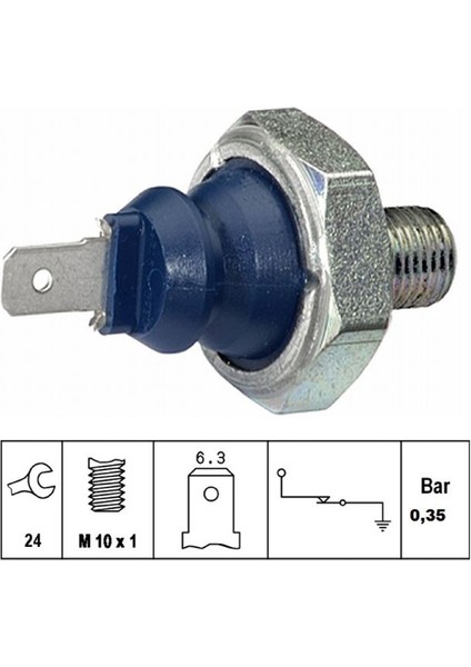 25 Topran 100345 - Yağ Müşürü Mavi 0.15-0.35BAR Aex-Apq-Akv-Aud-Aua-1f-Aee-1y-Ahb-Aey-1z-Ahu-Ale- Alm-Add-Adc-Ady-Ajh- Felicia Caddy Golf Jetta Passat Polo