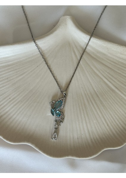 Mavi Kelebek Kolye fiyatları