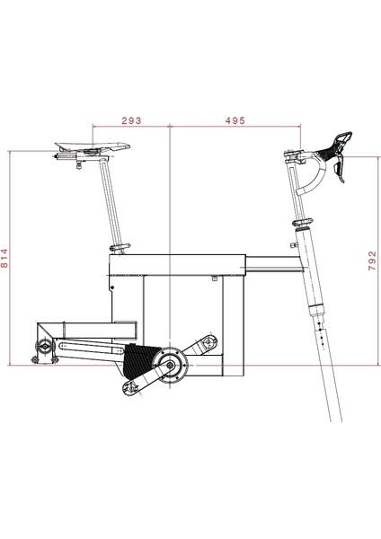 Square Smart Frame - Indoor Bike - Black