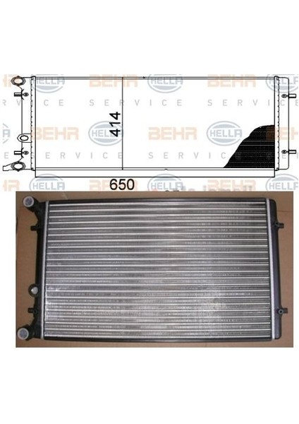 25 1J0121253NX - Radyatör Su 414×650 1,6 Akl-Bfq Octavıa Golf Bora
