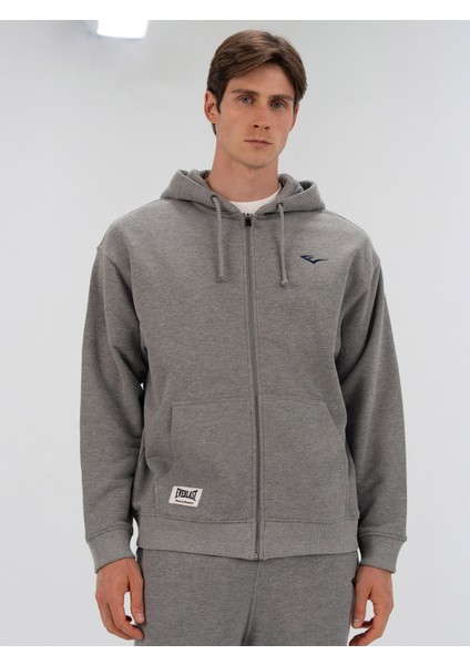 Heritage Champions Gri Unisex Full Zip Sweatshirt