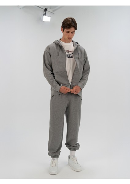 Heritage Champions Gri Unisex Full Zip Sweatshirt