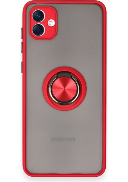 Samsung Galaxy A05S Kılıf Kamera Korumalı Yüzüklü Manyetik Standlı Arkası Buzlu Iring Kapak