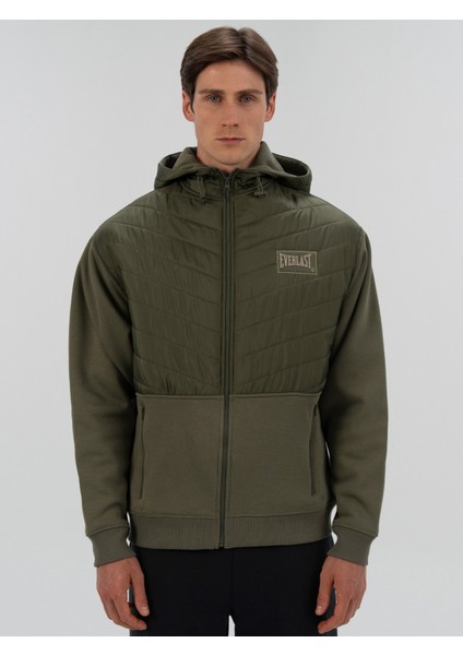 Boxing Club 2.0 Full Zip Haki Erkek Kalın Sweatshirt