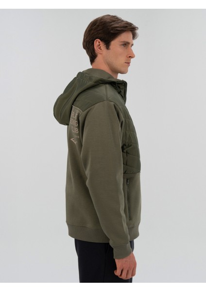 Boxing Club 2.0 Full Zip Haki Erkek Kalın Sweatshirt modelleri