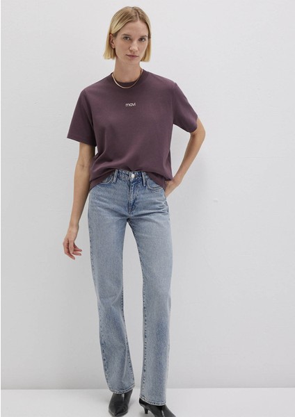 Mavi Logo Baskılı İnterlok Bordo Tişört 1612829-70260 modelleri