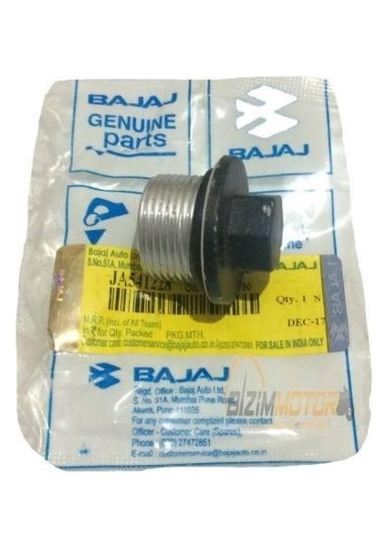 Bajaj Yağ Tapası Dominar 400/250 -N/f 250 Pulsar 200 Ns/rs Pulsar 125/150/160 Ns Discover 125/150