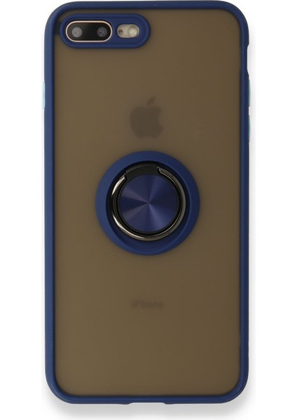Apple Iphone 8 Plus Kılıf Kamera Korumalı Yüzüklü Manyetik Standlı Arkası Buzlu Iring Kapak
