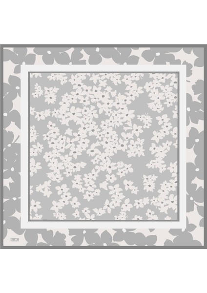 Twill Ipek Eşarp - 4044-86 Gri