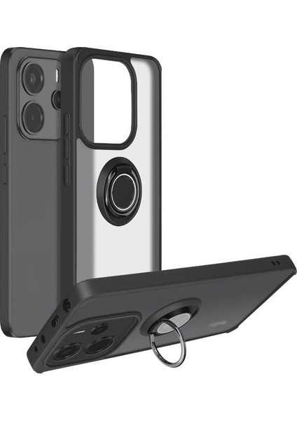 Vivo Y17S Kılıf Kamera Korumalı Yüzüklü Manyetik Standlı Arkası Buzlu Iring Kapak fiyatları