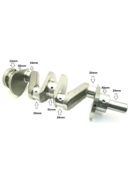 24 047198317BX - Krank Mili 32MM Favorit 88-95 Forman 88-95 Felicia 95-97 Karbüratörlü