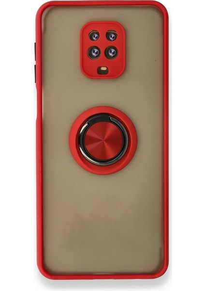 Xiaomi Redmi Note 9 Pro Kılıf Kamera Korumalı Yüzüklü Manyetik Standlı Arkası Buzlu Iring Kapak