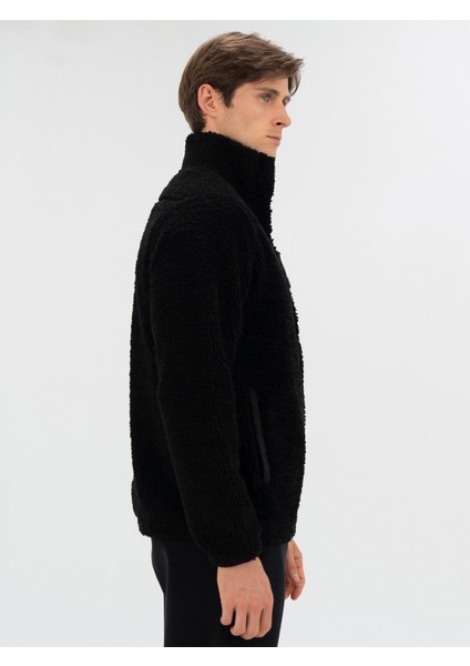 Winter Essentials Siyah Erkek Full Zip Sherpa Sweat fırsatları