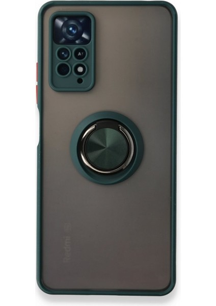 Xiaomi Redmi Note 12 Pro 4g Kılıf Kamera Korumalı Yüzüklü Manyetik Standlı Arkası Buzlu Iring Kapak