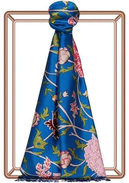 Lacivert Ipek Şal 7892