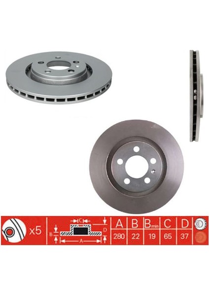 25 Yavuzsan 36109 - Fren Disk Aynası Ön TAKIM(280X22) Octavıa 97-11 Beetle 99-10 Bora 99-05 Golf 98-06 Leon 00-06 Toledo 99-04 A3 97-03