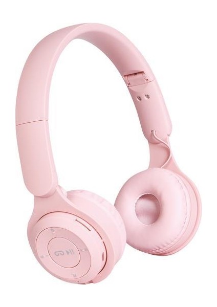 120 Saat Bekleme Süreli V5.0 Kulak Üstü Bluetooth Kulaklık Pembe BLT-150