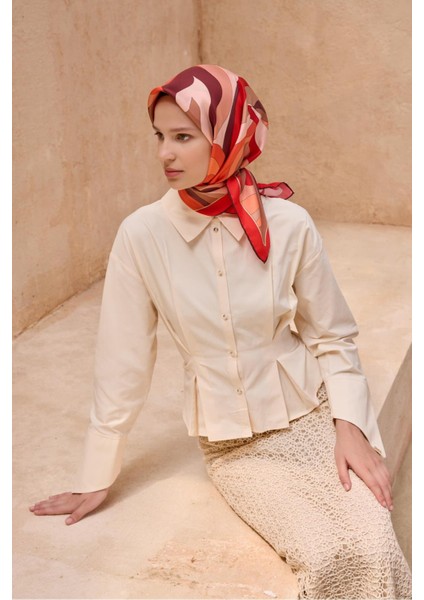 Tivil Saf Ipek Eşarp 4108-39 Kırmızı Karışık Desen fiyatları