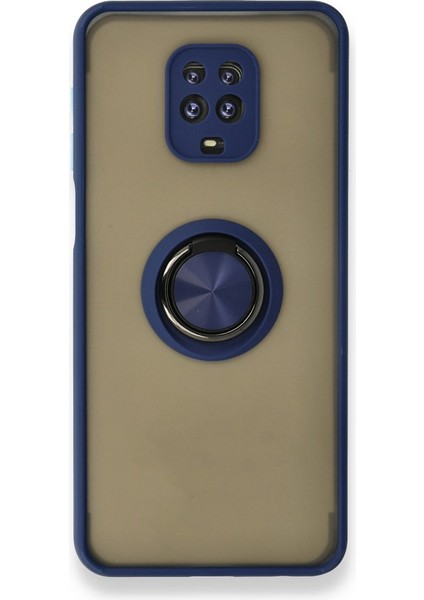 Xiaomi Redmi Note 9 Pro Kılıf Kamera Korumalı Yüzüklü Manyetik Standlı Arkası Buzlu Iring Kapak